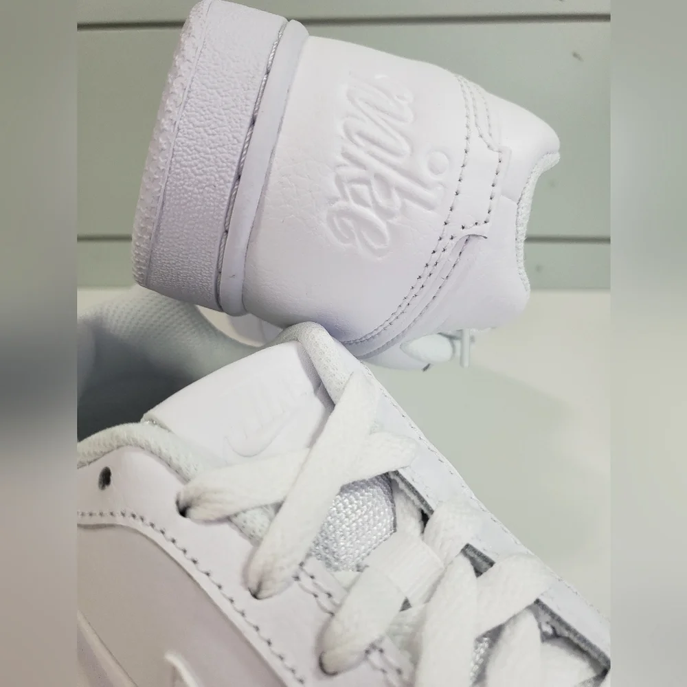 Nike Ebernon Low Triple White AQ1779-100 Trainer Sneakers Shoes Women's 7.5 - Picture 5 of 10
